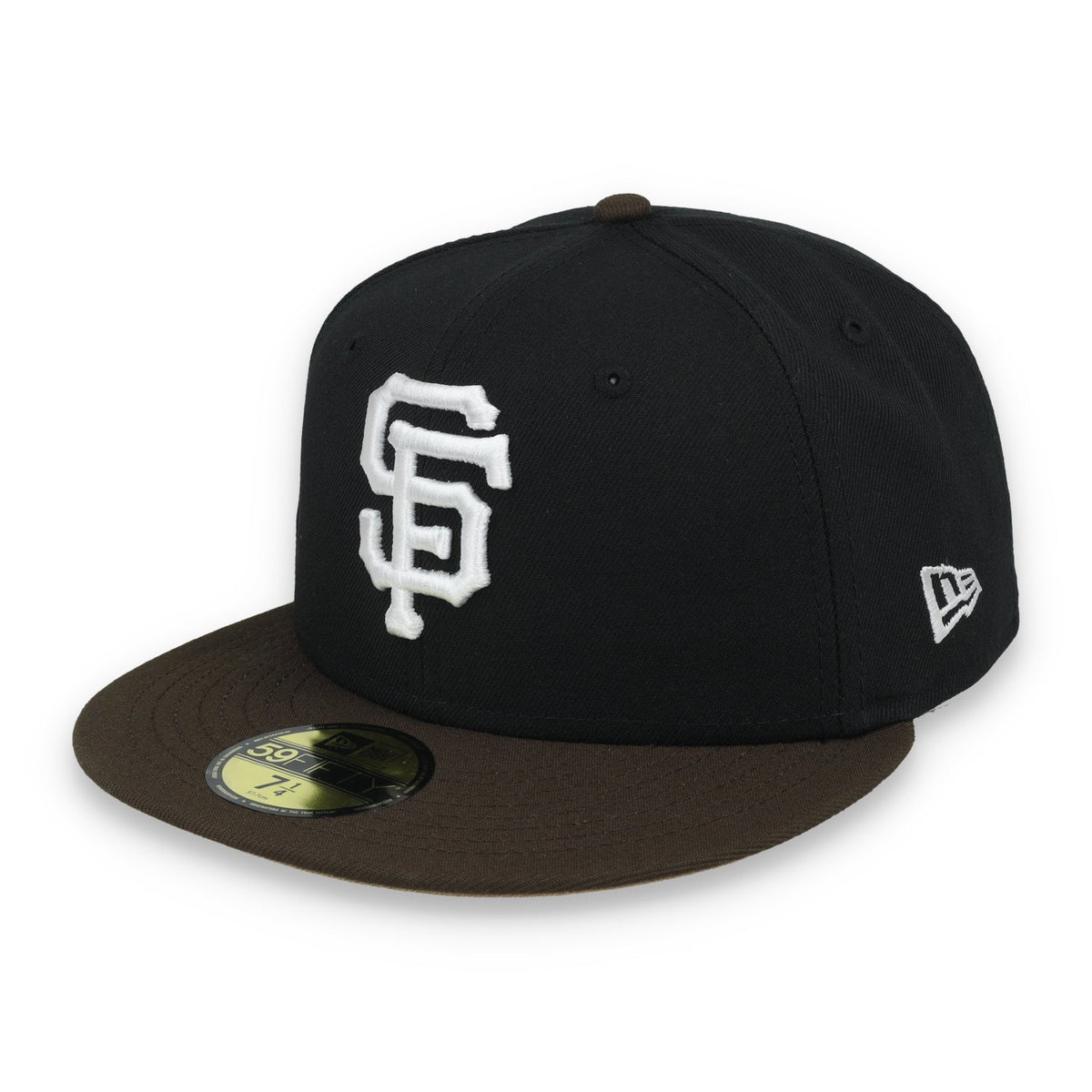 New Era San Francisco Giants 60th Anniversary Side Patch 59IFTY Fitted hat-Black/Brown product image 2, provided for visual