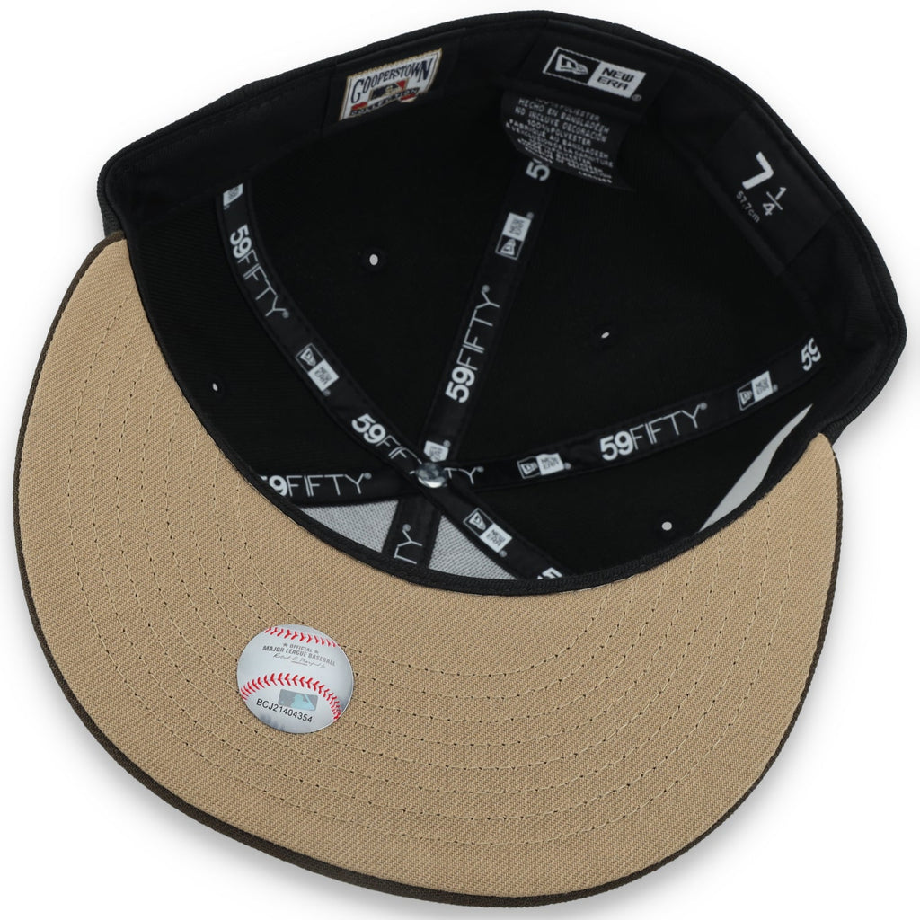New Era San Francisco Giants 60th Anniversary Side Patch 59IFTY Fitted hat-Black/Brown product image 7, provided for visual