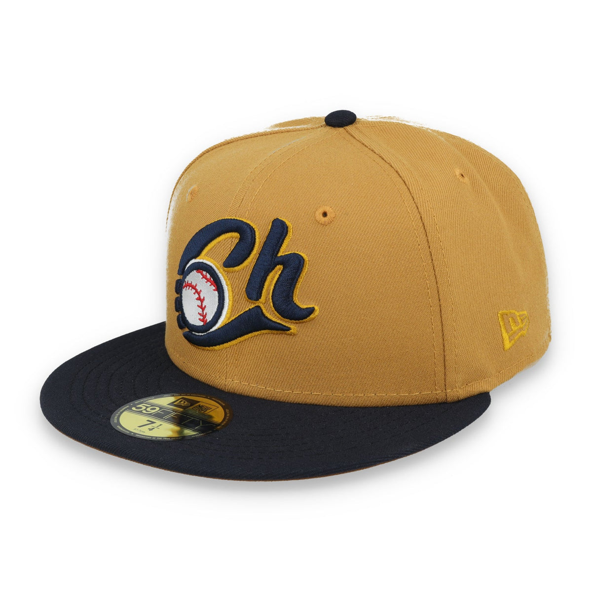 New Era Charros De Jalisco LMP 59FIFTY Fitted Hat-Brown/Navy product image 2, provided for visual reference and product