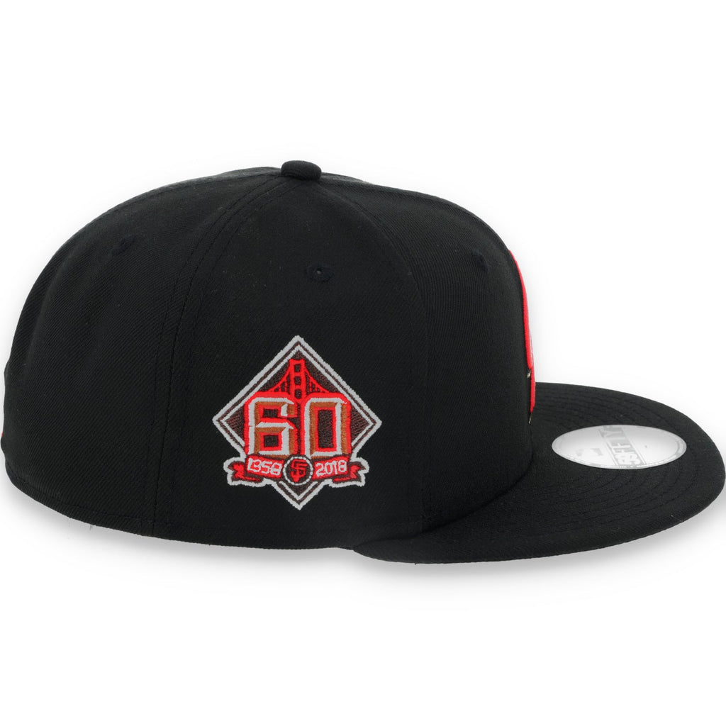 New Era San Francisco Giants 60TH Anniversary Classic 59FIFTY Fitted Hat- Black product image 6, provided for visual