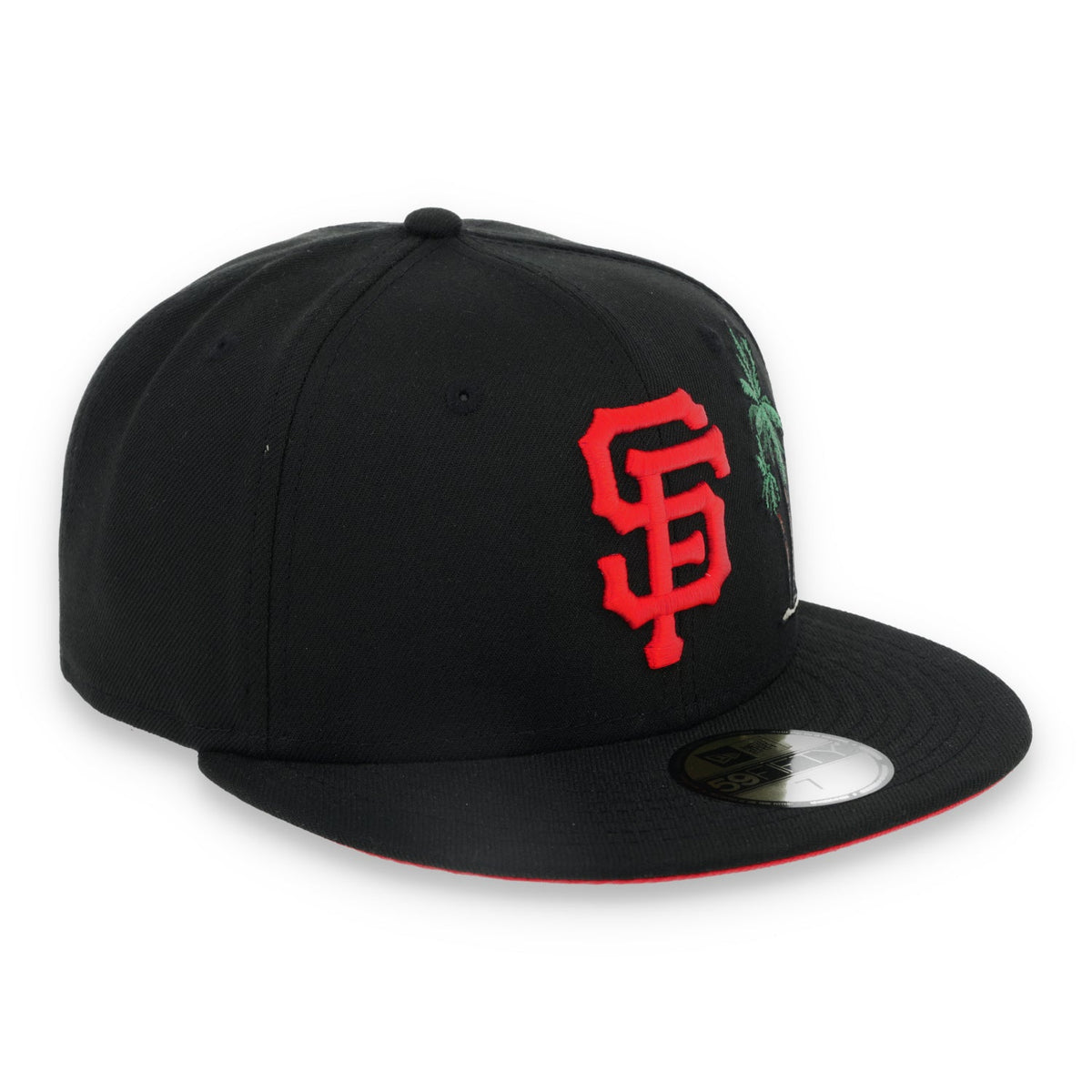 New Era San Francisco Giants Palm Tree 59FIFTY Fitted Hat-Black product image 6, provided for visual reference and product