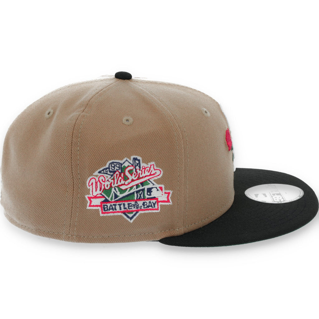 New Era San Francisco Giants Rose 1989 Battle Of The Bay Side patch 59FIFTY Fitted Hat-Khaki product image 6, provided for
