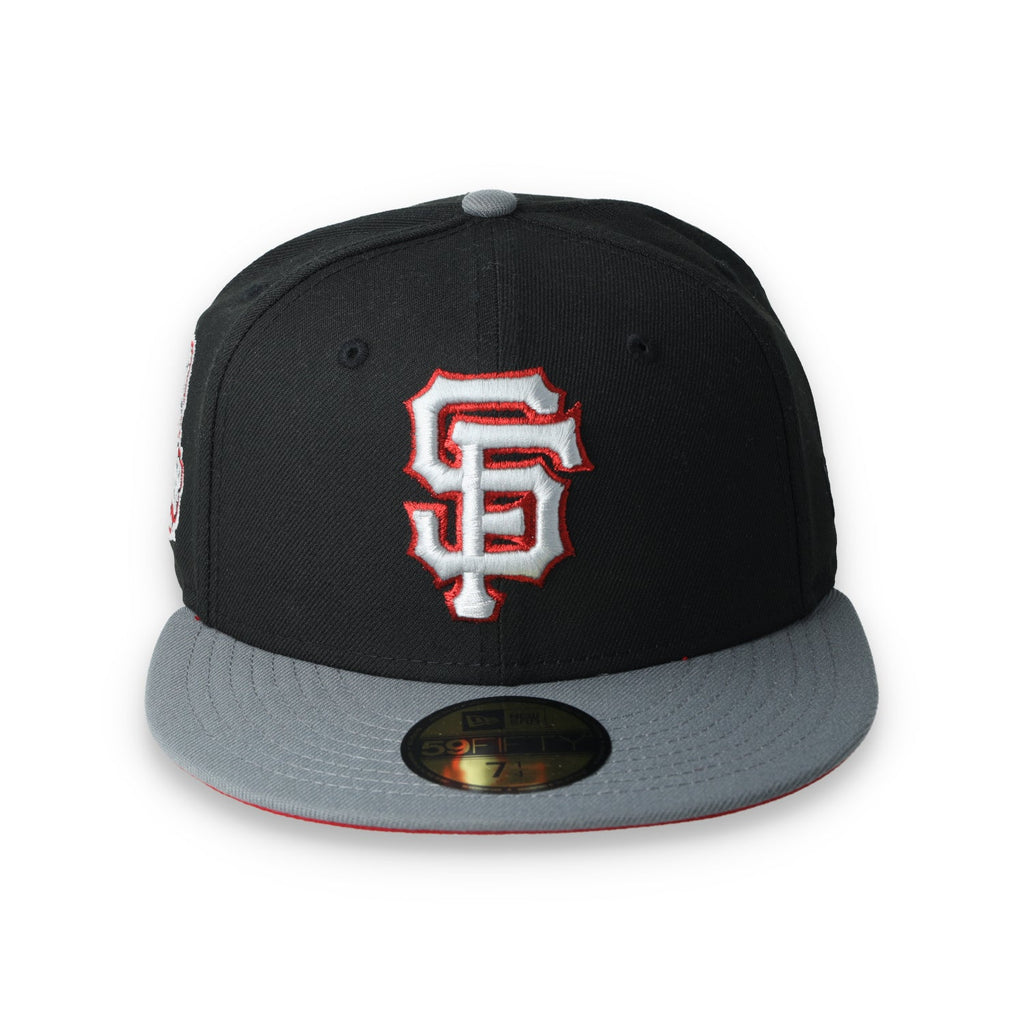 New Era San Francisco Giants 2012 World Series Side Patch Metallic 59FIFTY Fitted Hat- Black/Grey/Red product image 2,