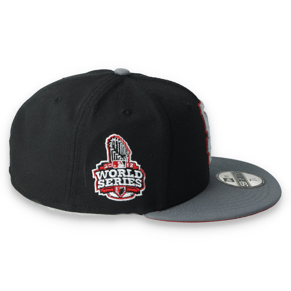 New Era San Francisco Giants 2012 World Series Side Patch Metallic 59FIFTY Fitted Hat- Black/Grey/Red product image 5,
