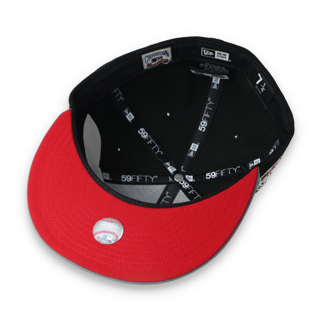 New Era San Francisco Giants 2012 World Series Side Patch Metallic 59FIFTY Fitted Hat- Black/Grey/Red product image 6,