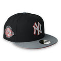 New Era New York Yankees 100th Anniversary Series Side Patch Metallic 59FIFTY Fitted Hat- Black/Grey/Red product image 1,