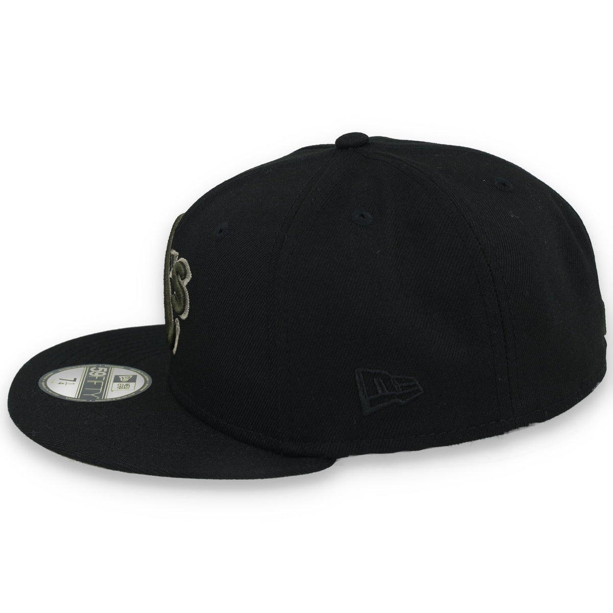 New Era Oakland Athletics Side Script 59FIFTY FITTED HAT-BLK WOOD product image 4, provided for visual reference and product