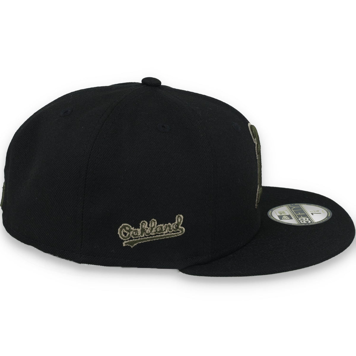 New Era Oakland Athletics Side Script 59FIFTY FITTED HAT-BLK WOOD product image 6, provided for visual reference and product
