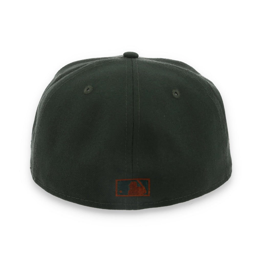 New Era Oakland Athletics 50th Anniversary Patch 59FIFTY Fitted Hat-Dark Seaweed/Peanut product image 5, provided for visual