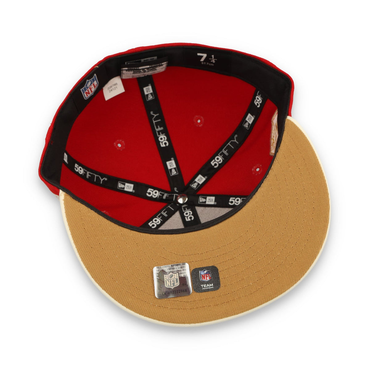 New Era San Francisco 49Ers "70 Years" Side Patch 59Fiftyfitted - Red/Cream product image 7, provided for visual reference