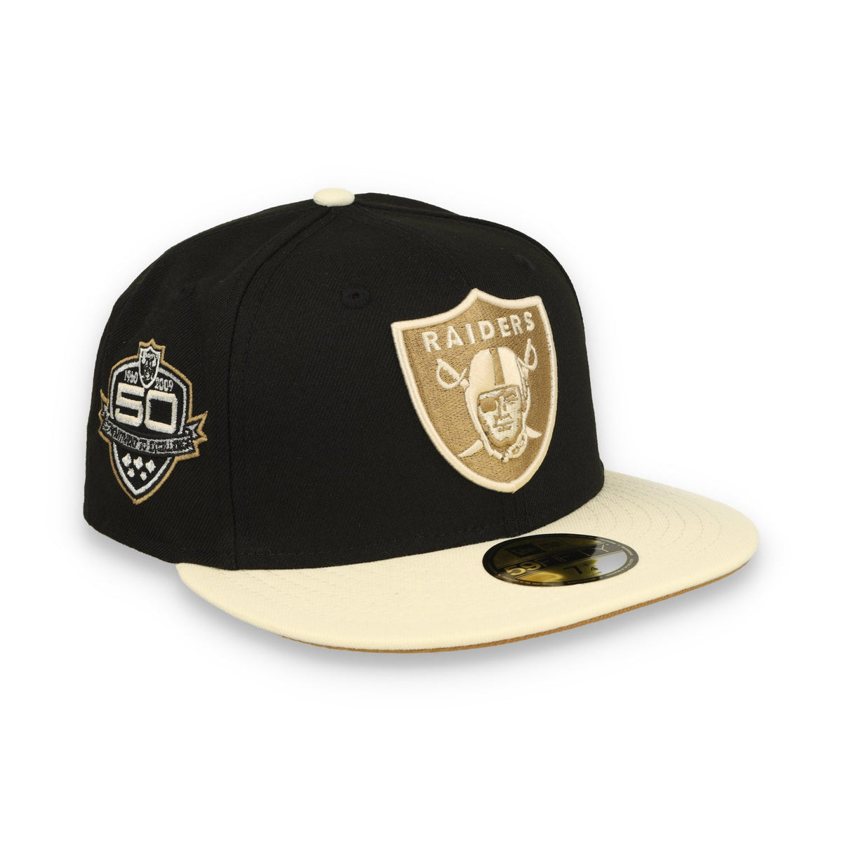 New Era Las Vegas Raiders "50 Years" Side Patch 59Fiftyfitted - Red/Cream product image 2, provided for visual reference and