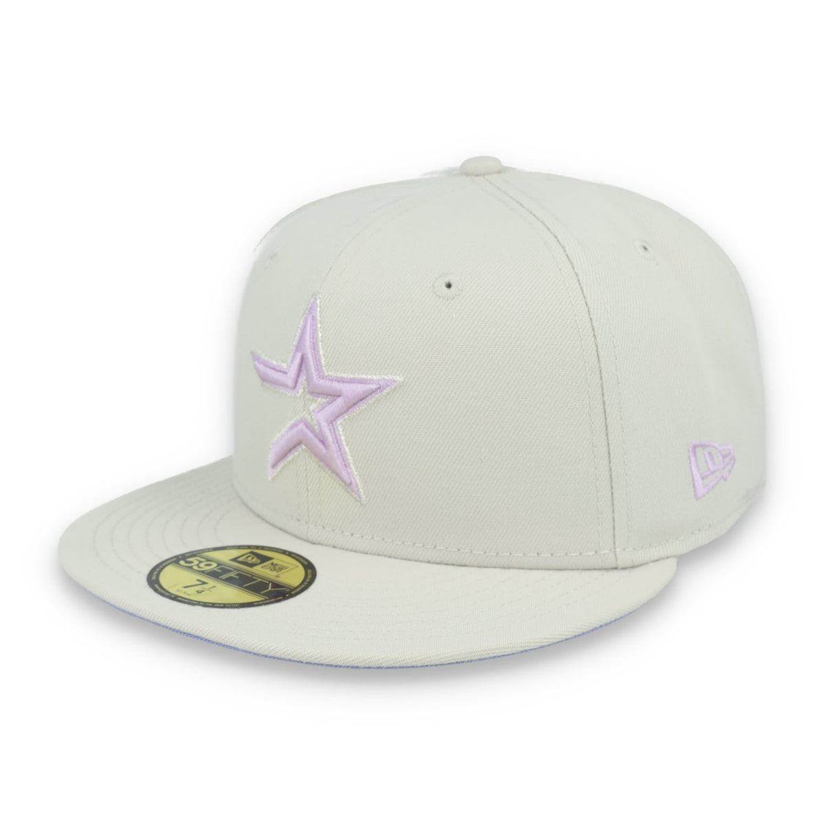 New Era Houston Astros Floral Side Patch 59FIFTY Fitted Hat-Stone/Lavender product image 3, provided for visual reference