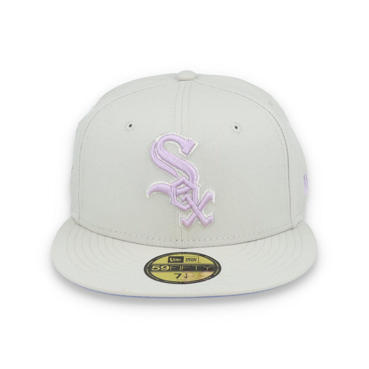 New Era Chicago White Sox Floral Side Patch 59FIFTY Fitted Hat-Stone/Lavender product image 2, provided for visual reference