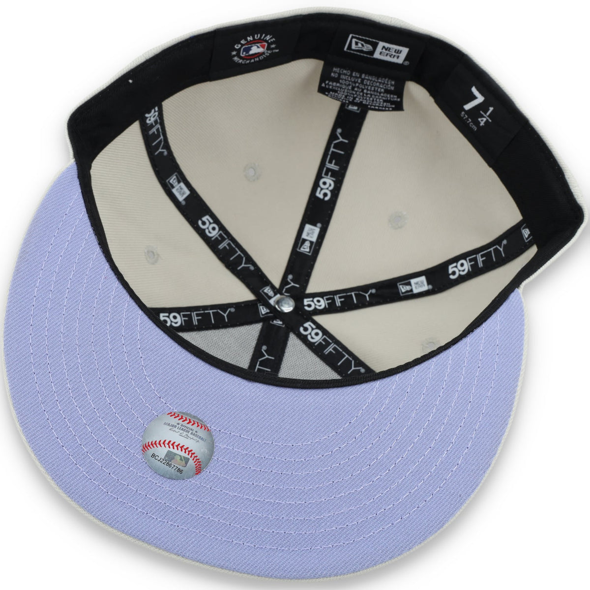 New Era Chicago White Sox Floral Side Patch 59FIFTY Fitted Hat-Stone/Lavender product image 7, provided for visual reference