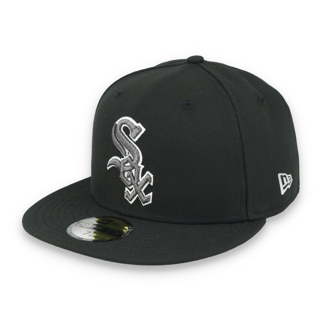 New Era Chicago White Sox 1917 World Series Side Patch 59FIFTY Fitted Hat-Metallic Grey/Black product image 3, provided for