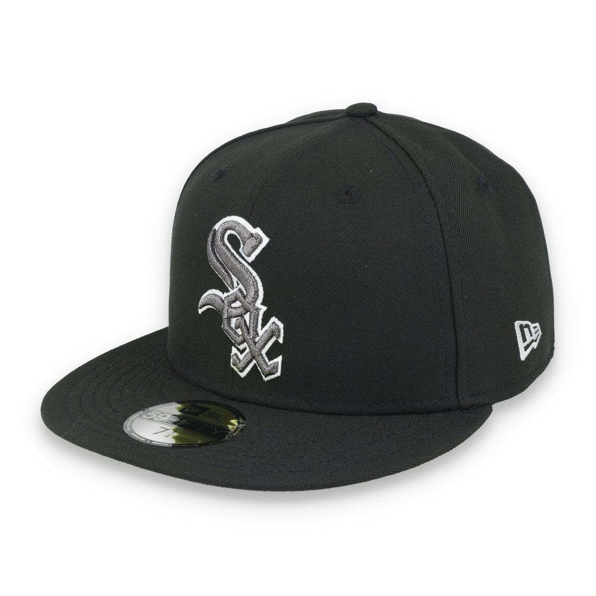 New Era Chicago White Sox 1917 World Series Side Patch 59FIFTY Fitted Hat-Metallic Grey/Black product image 3, provided for