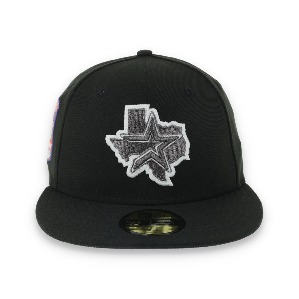 New Era Houston Texas 50th Anniversary Side Patch 59FIFTY Fitted Hat-Metallic Grey/Black product image 2, provided for