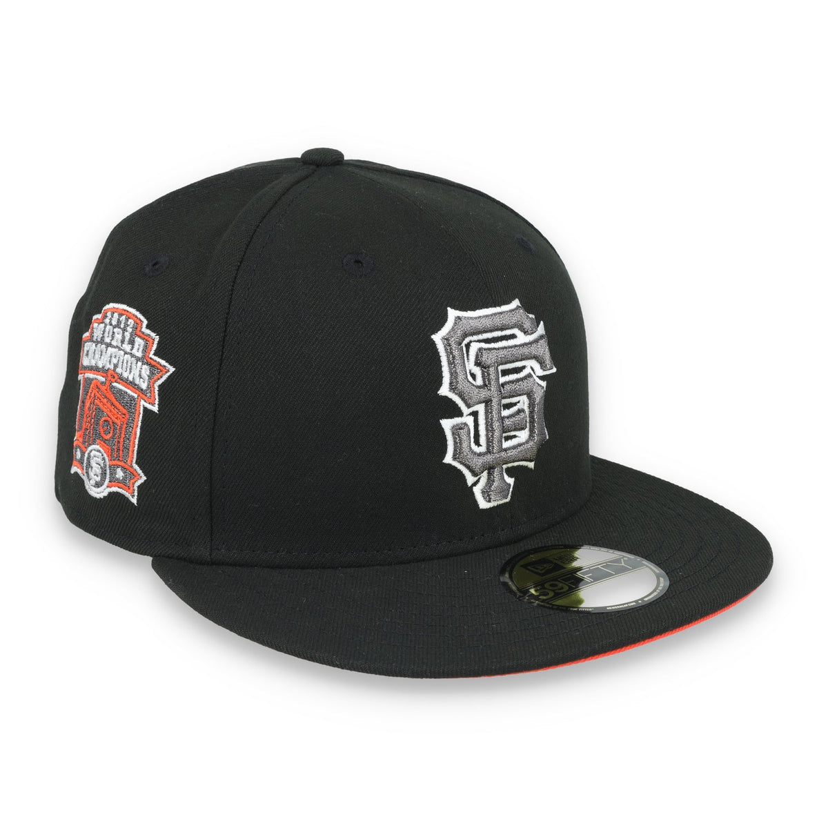 New Era San Francisco Giants 2012 World Series Side Patch 59FIFTY Fitted Hat-Metallic Grey/Black product image 1, provided