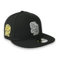 New Era San Diego Padres 25th Anniversary Side Patch 59FIFTY Fitted Hat-Metallic Grey/Black product image 1, provided for