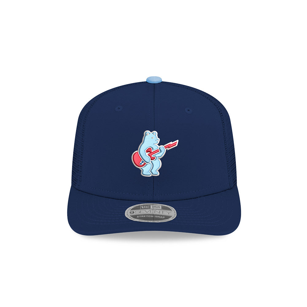 Chicago Cubs New Era 9SEVENTY Navy/Sky Rock Bear Adjustable Trucker Hat product image 2, provided for visual reference and