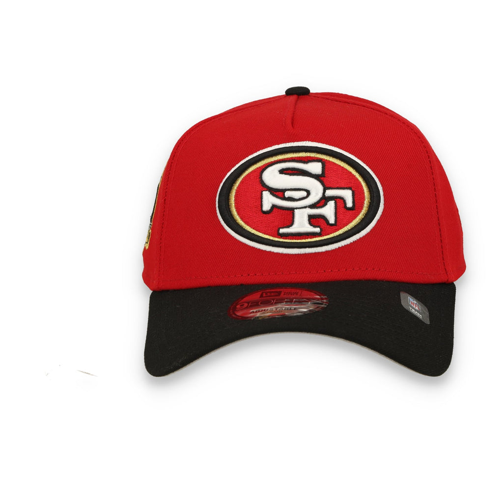 NEW ERA 49ER 60TH SEASON SIDE PATCH 9-FORTY A-FRAME Snapback-RED/BLACK product image 3, provided for visual reference and