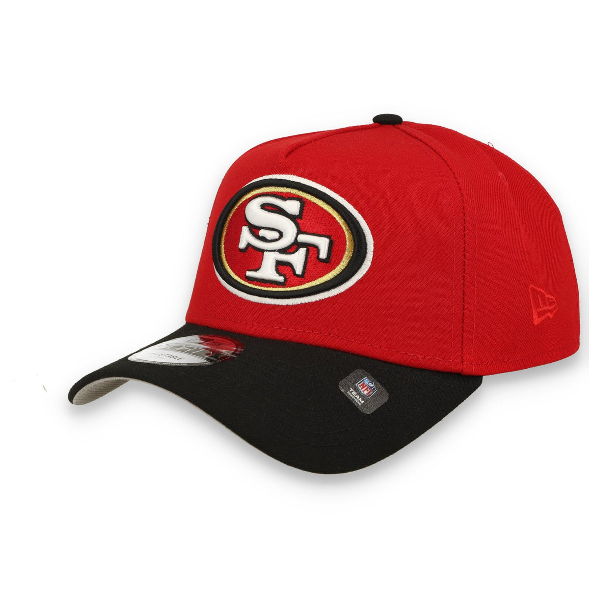 NEW ERA 49ER 60TH SEASON SIDE PATCH 9-FORTY A-FRAME Snapback-RED/BLACK product image 2, provided for visual reference and