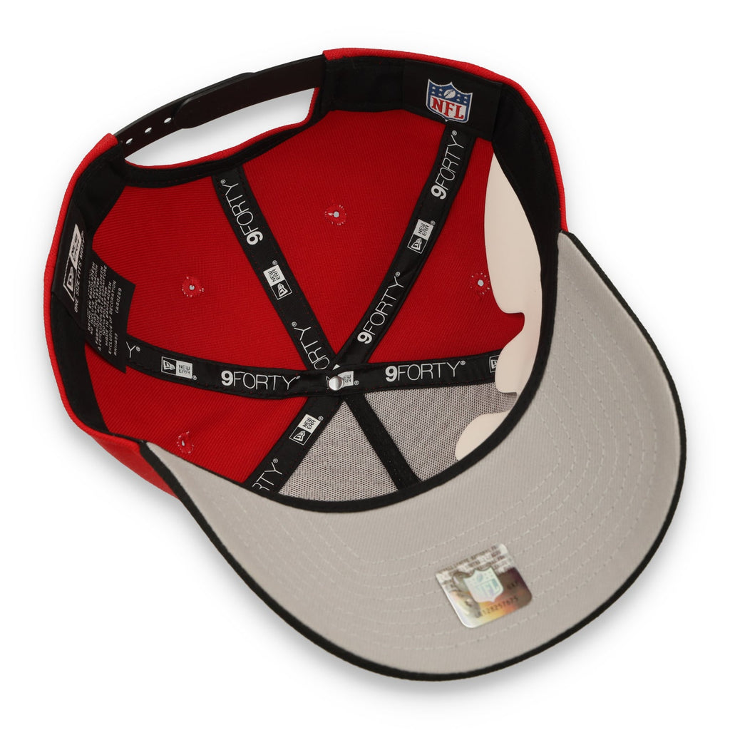 NEW ERA 49ER 60TH SEASON SIDE PATCH 9-FORTY A-FRAME Snapback-RED/BLACK product image 7, provided for visual reference and