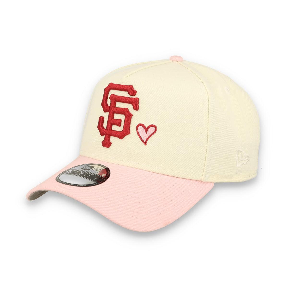 New Era San Francisco Giants Hearts 9FORTY A-Frame Snapback Hat-Chrome White product image 2, provided for visual reference