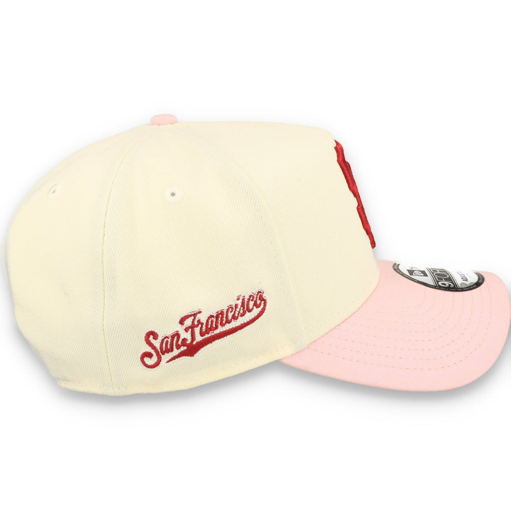 New Era San Francisco Giants Hearts 9FORTY A-Frame Snapback Hat-Chrome White product image 4, provided for visual reference