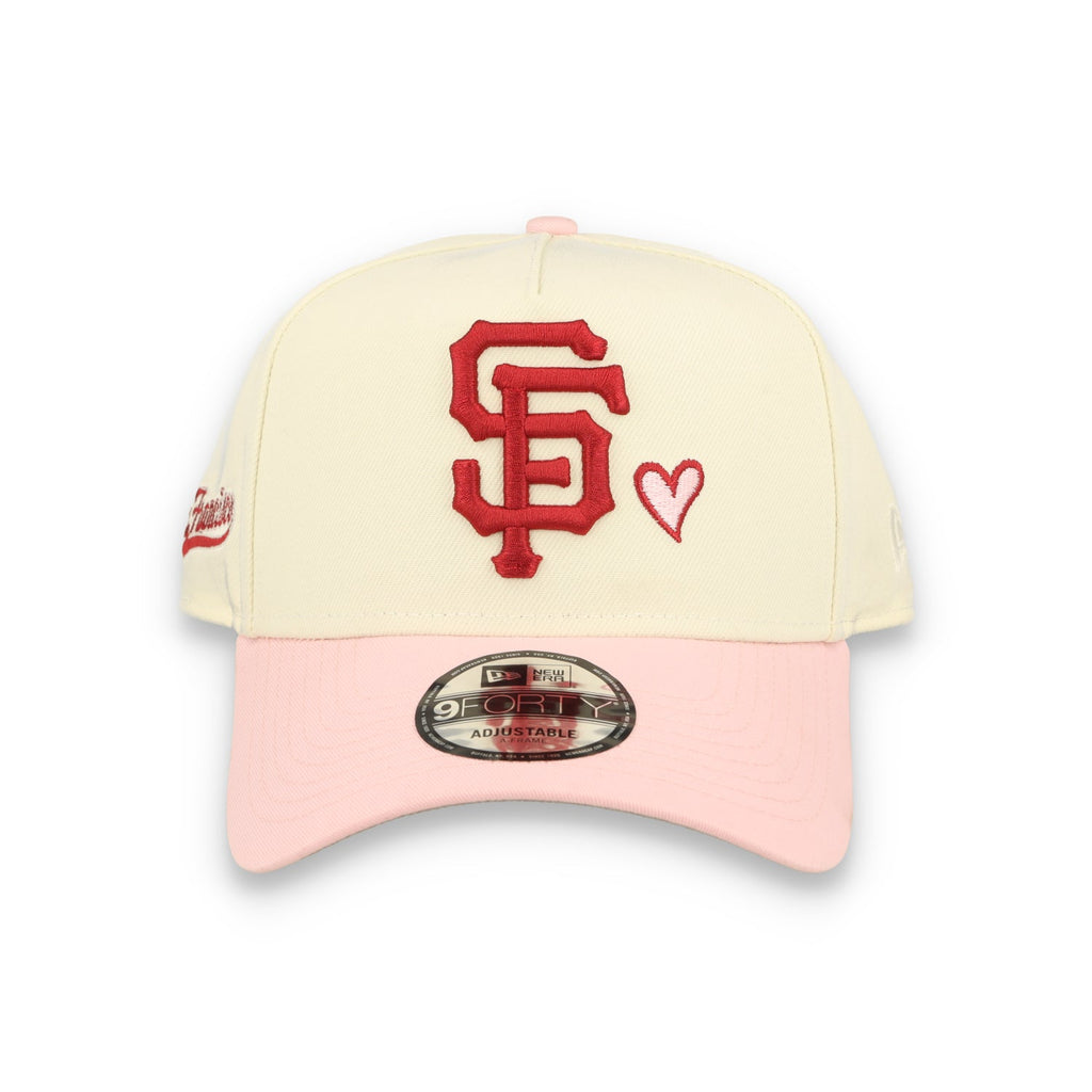 New Era San Francisco Giants Hearts 9FORTY A-Frame Snapback Hat-Chrome White product image 3, provided for visual reference