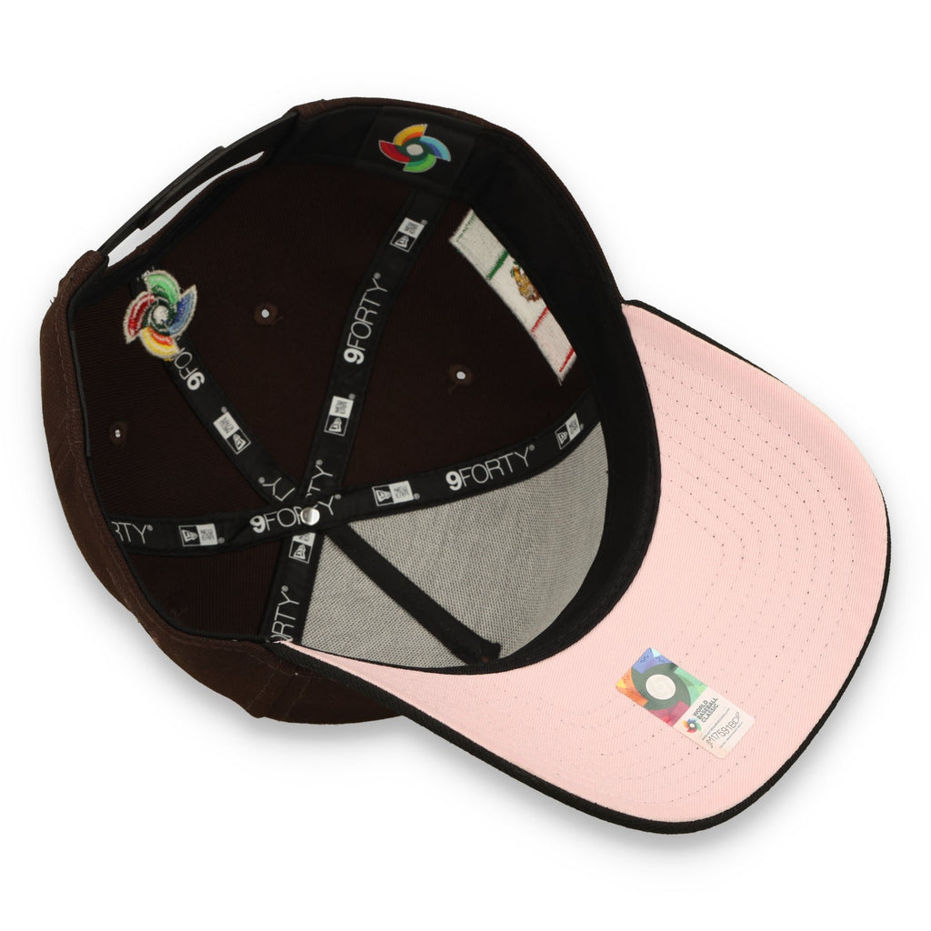 New Era Mexico WBC 9FORTY A-Frame Snapback Hat-Brown/Black product image 7, provided for visual reference and product detail