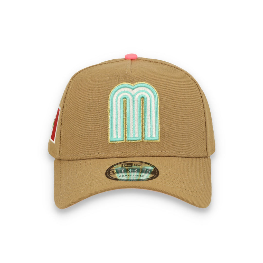 New Era Mexico WBC 9FORTY A-Frame Snapback Hat-Khaki product image 2, provided for visual reference and product detail review