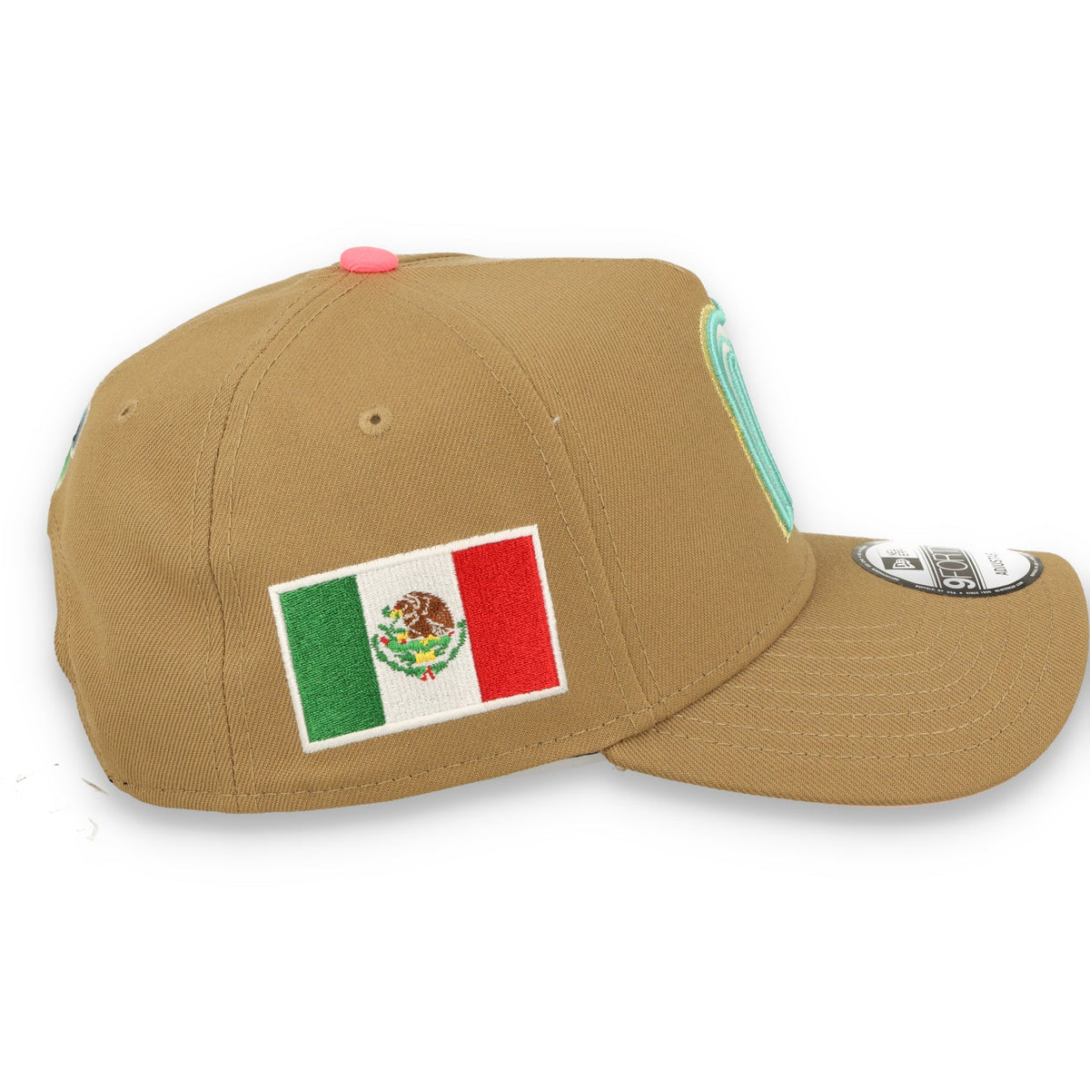 New Era Mexico WBC 9FORTY A-Frame Snapback Hat-Khaki product image 5, provided for visual reference and product detail review