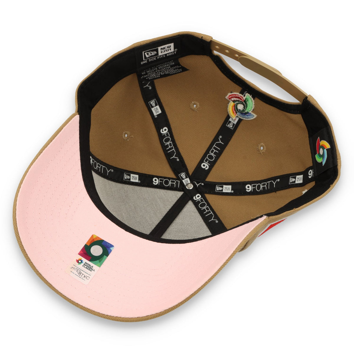 New Era Mexico WBC 9FORTY A-Frame Snapback Hat-Khaki product image 7, provided for visual reference and product detail review