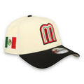 New Era Mexico WBC 9FORTY A-Frame Snapback Hat-WHITE/BLACK product image 1, provided for visual reference and product detail