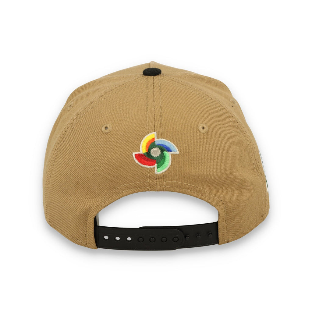 New Era Mexico WBC 9FORTY A-Frame Snapback Hat-Khaki/Black product image 6, provided for visual reference and product detail