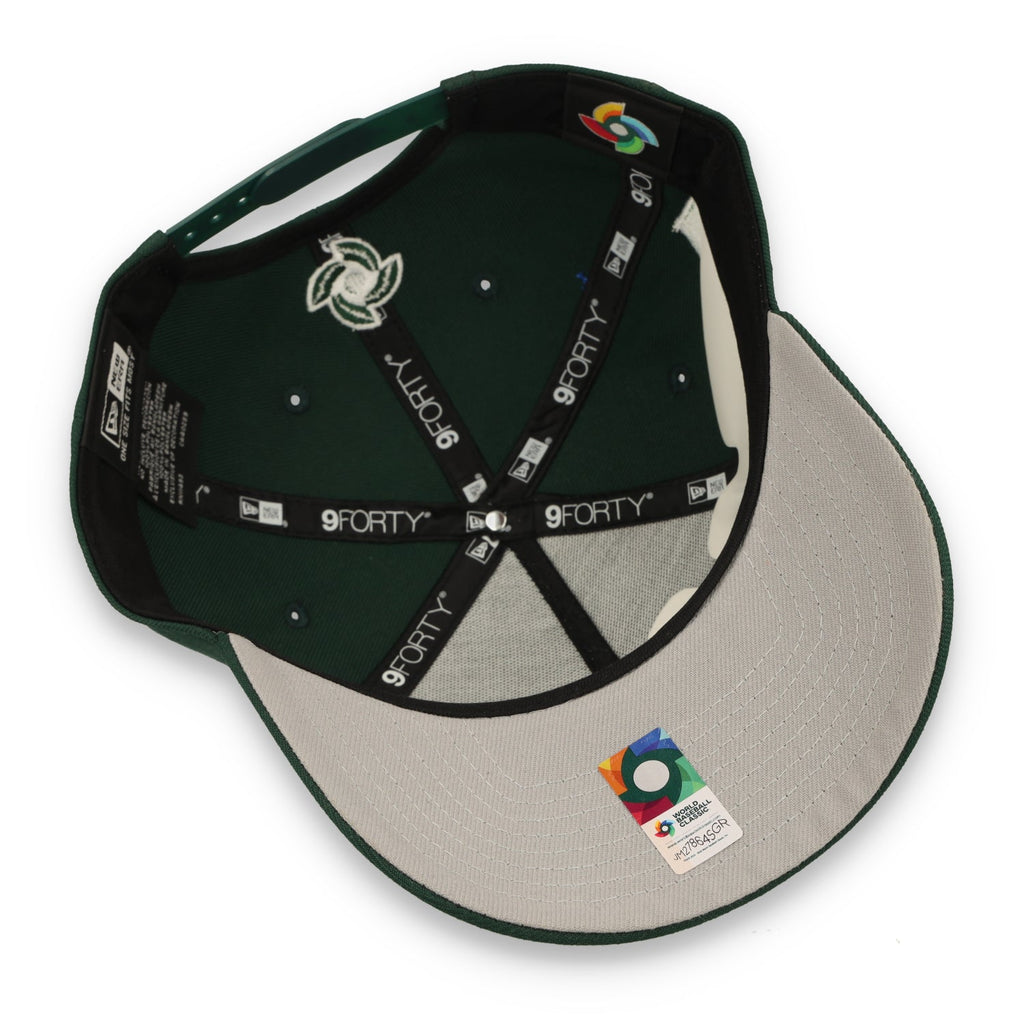 New Era Mexico WBC 9FORTY A-Frame Snapback Hat-Dark Green product image 7, provided for visual reference and product detail