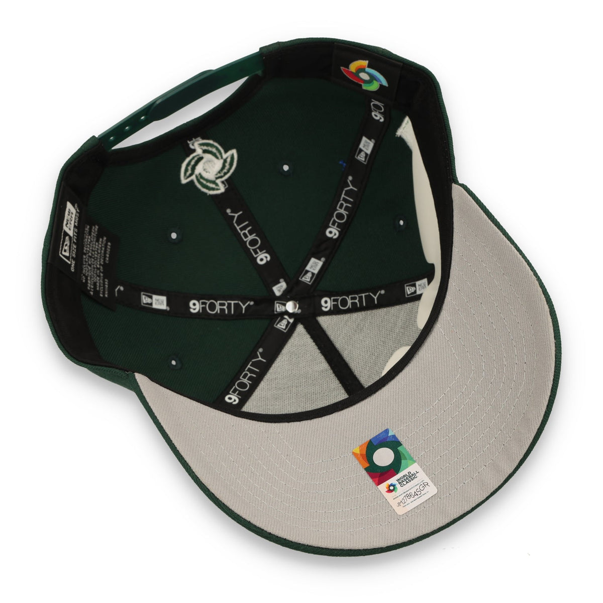 New Era Mexico WBC 9FORTY A-Frame Snapback Hat-Dark Green product image 7, provided for visual reference and product detail