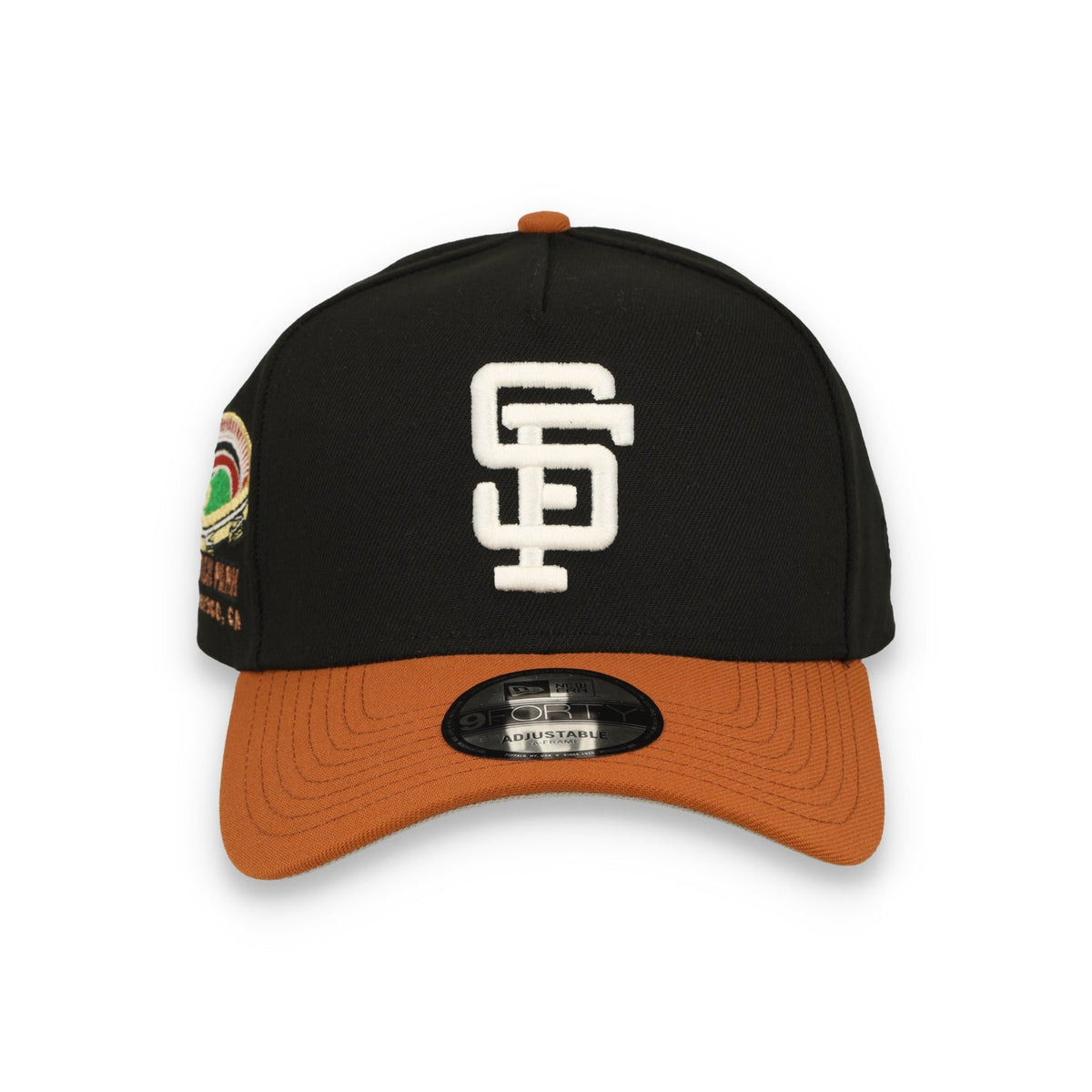 New Era San Francisco Giants Candlestick 9FORTY A-Frame Snapback Hat-Black/Earthy Brown product image 3, provided for visual