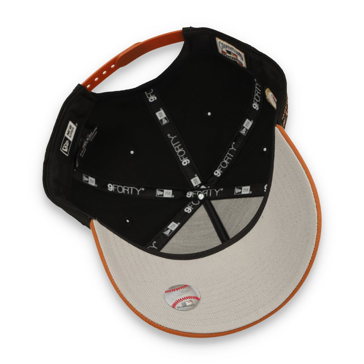 New Era San Francisco Giants Candlestick 9FORTY A-Frame Snapback Hat-Black/Earthy Brown product image 7, provided for visual