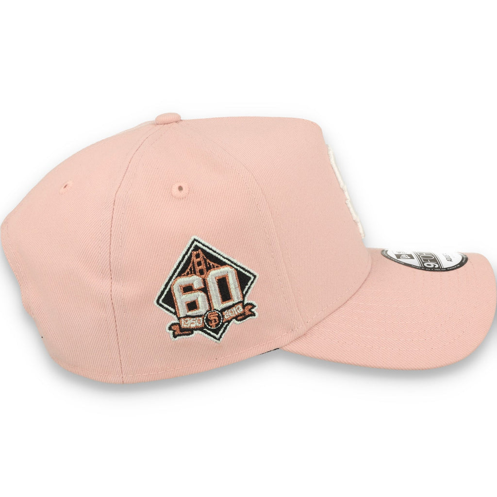 New Era San Francisco Giants 60th Anniversary 9FORTY A-Frame Snapback Hat-Pink Rouge product image 5, provided for visual