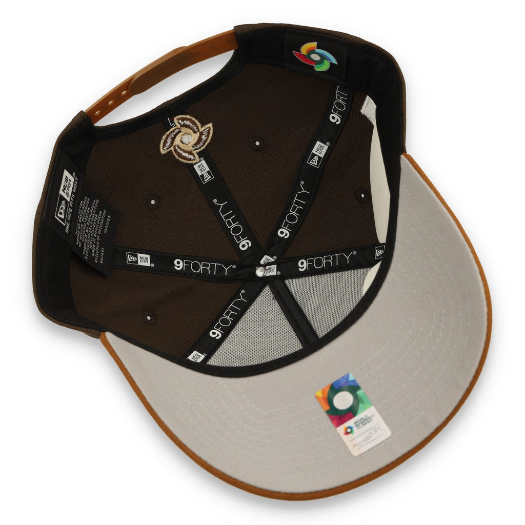 New Era Mexico WBC 9FORTY A-Frame Snapback Hat-Walnut brown product image 7, provided for visual reference and product