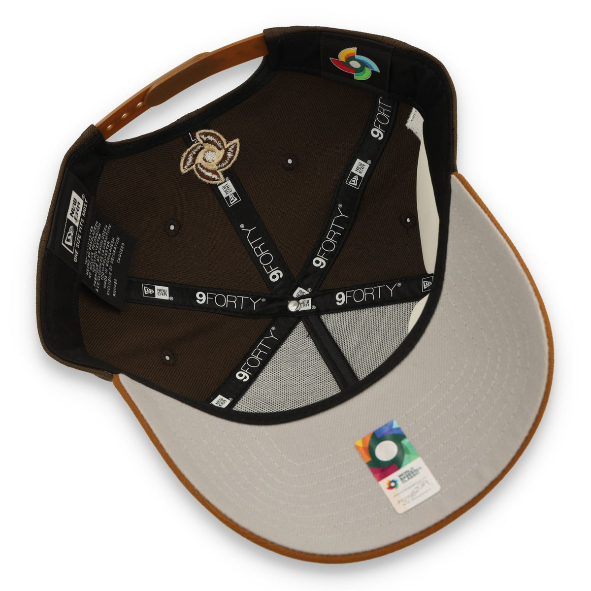 New Era Mexico WBC 9FORTY A-Frame Snapback Hat-Walnut brown product image 7, provided for visual reference and product