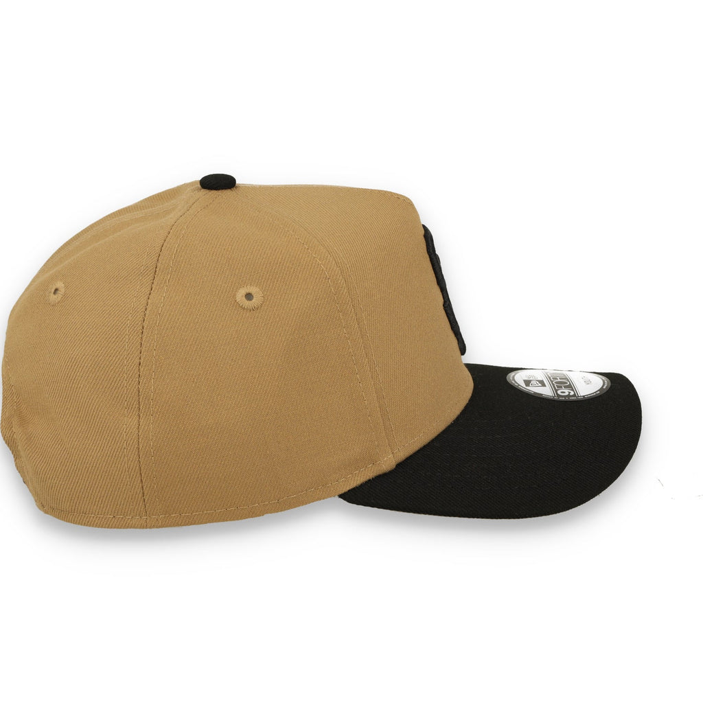 New Era Youth San Francisco Giants 9FORTY A-Frame Snapback Hat- Khaki Black product image 5, provided for visual reference