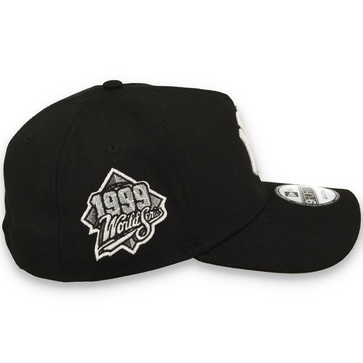 New Era New York Yankees 1999 World Series Side Patch A Frame 9FORTY Adjustable Hat-Black/White product image 4, provided