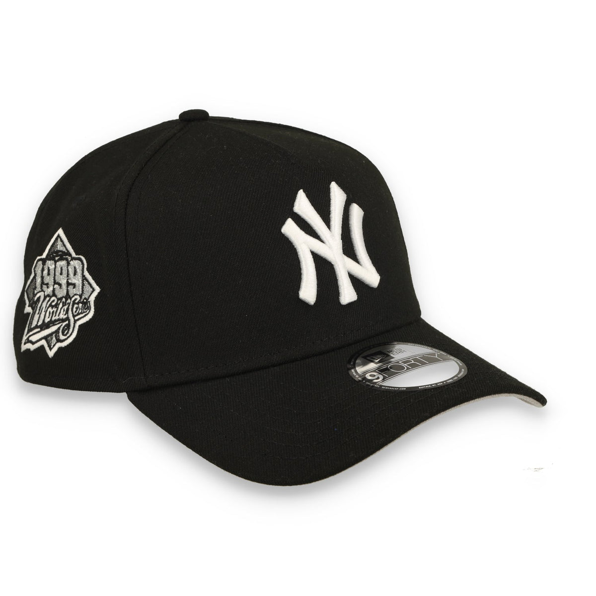 New Era New York Yankees 1999 World Series Side Patch A Frame 9FORTY Adjustable Hat-Black/White product image 1, provided