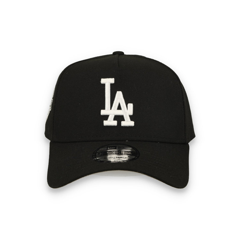 New Era Los Angeles Dodgers 2025 WS Champs 9FORTY A-Frame Snapback Hat-Black/White product image 2, provided for visual