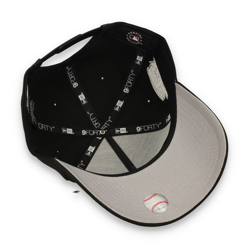 New Era Los Angeles Dodgers 2025 WS Champs 9FORTY A-Frame Snapback Hat-Black/White product image 7, provided for visual