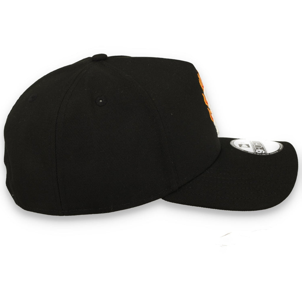 New Era San Francisco Giants Team Fire 9FORTY A-Frame Snapback Hat-Black product image 5, provided for visual reference and