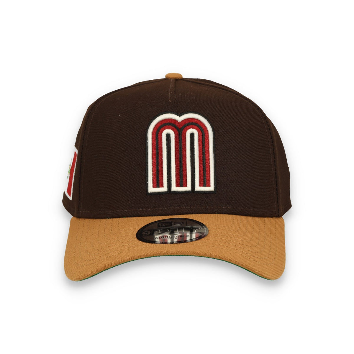 New Era Mexico WBC 9FORTY A-Frame Snapback Hat-Burnt Wood product image 3, provided for visual reference and product detail